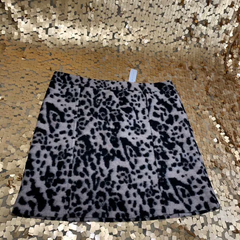 Leopard wool skirt NWT